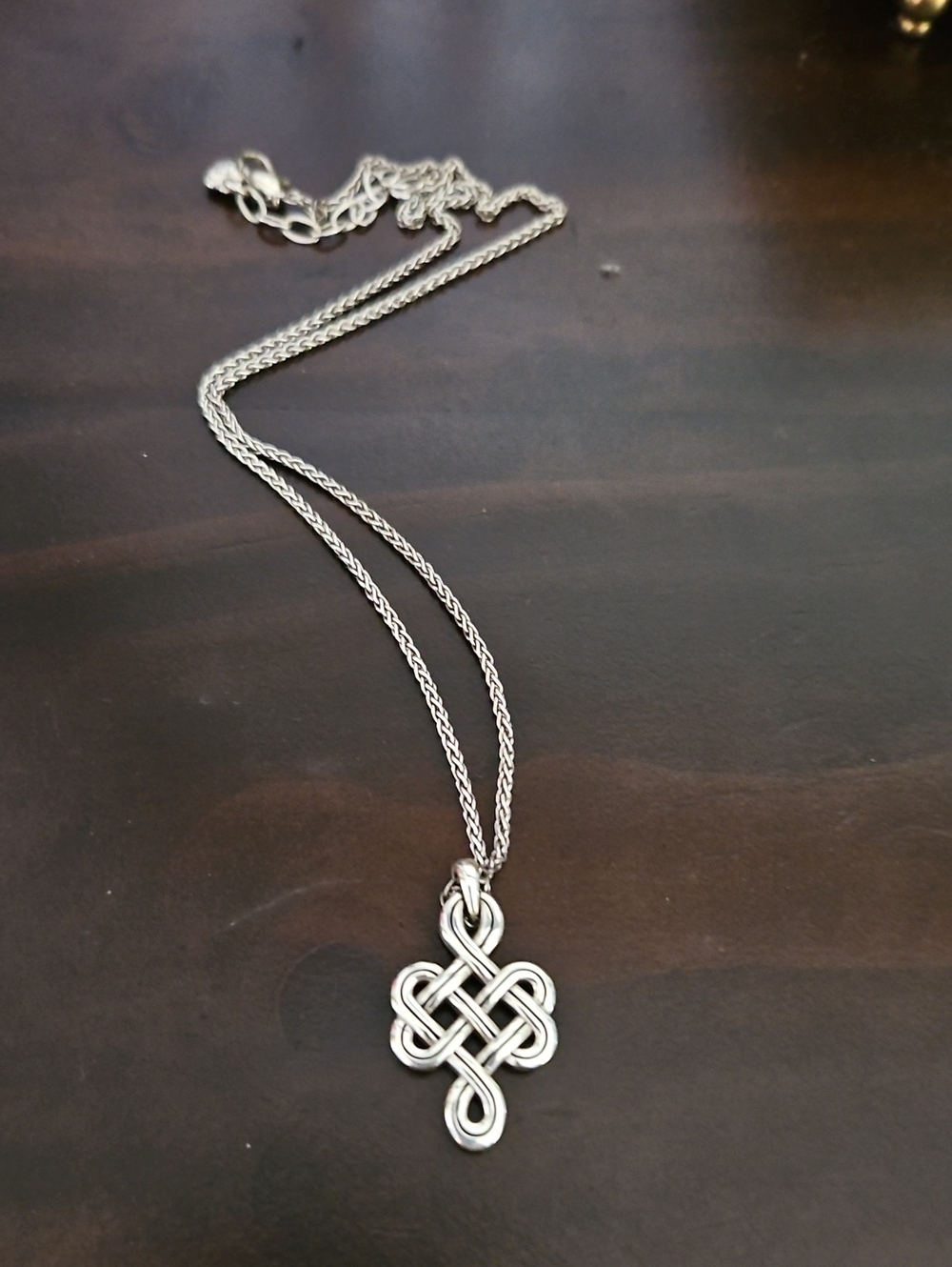 Brighton Silver Celtic Knot Pendant Necklace